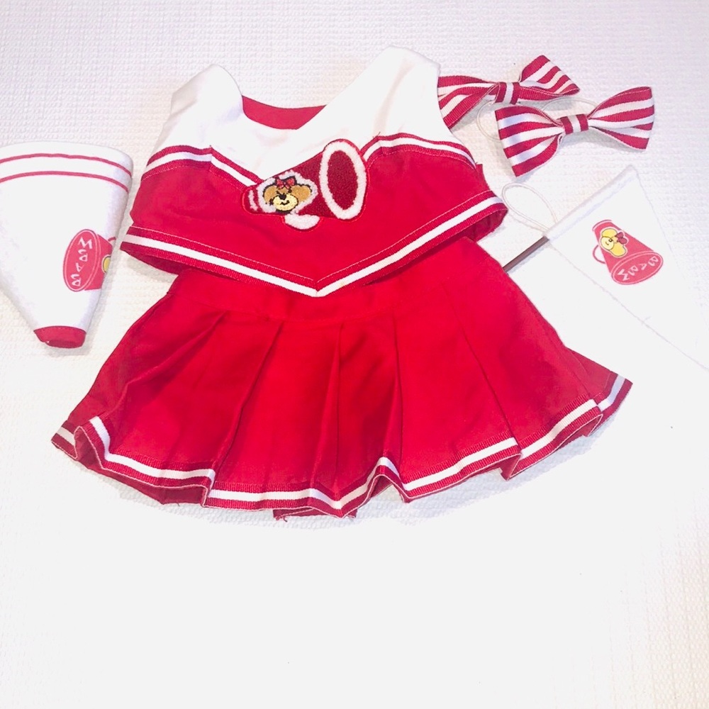 CHEERLEADER BLUE Red A Bear Outfit